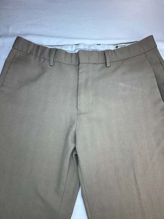 Haggar Men's Cool 18 Pro Flat Front Straight Fit Pant - Heather Gray - Picture 3 of 11